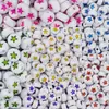 Cuentas acrílicas de estrella de cinco puntas de 4*7mm, cuentas sueltas monocromáticas, pulsera de la amistad con cuentas, materiales hechos a mano, accesorios para joyería DIY