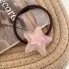 Lazo para el cabello de estrella de cinco puntas estilo coreano lindo para mujer temperamento dulce coleta banda para el cabello estrella lazo para el cabello banda para el cabello cubierta de cuero