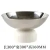 Estilo Nórdico de Luxo Leve Ornamentos de Prato de Frutas de Metal Lanches Altos Prato de Doces Modelo de Arte de Designer Decorações de Sala