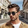 Óculos de Sol Novo Estilo para Homens, Adequado para Dirigir, Faz o Rosto Parecer Mais Magro, Proteção UV, Óculos de Sol de Meia Armação de Alta Qualidade, Armação Quadrada, Transfronteiriço