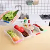 Organizador de Cajones Fácil de Clasificar Caja de Almacenamiento de Plástico para Cocina Cesta de Almacenamiento Transparente Hueca para Refrigerador