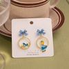 Pendientes de lazo con alfiler de plata, bonitos pendientes de princesa infantil, pendientes de sirena, bruja mágica, anime, Lolison