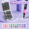 Caneta Marcadora Glitter com Ponta Macia, Caneta Marcadora Luminosa, Caneta Fluorescente, Tinta Estrela Cintilante para Pintura, Caneta Glitter de Ponta Dupla