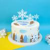 Nuevo Navidad Feliz Año Nuevo Copo de Nieve Juego de Cuatro Piezas Tarjeta Acrílica para Pastel de Fiesta de Cumpleaños Decoración para Pastel de Horneado