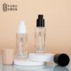 Botella de vidrio redonda de 30 ml para base de maquillaje líquida de moda en internet, botella con dispensador para loción, botella para crema BB, botella para esencia, botella vacía