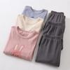 Ropa de otoño e invierno para niños, pijamas nuevos para niños y niñas de talla mediana y grande, ropa de abrigo gruesa con forro polar para padres e hijos.