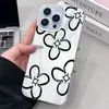 Suministro Exclusivo Transfronterizo de Fundas para Teléfono Florales Minimalistas Negras Estilo Ins, Producción y Venta al por Mayor de Fundas Anticaídas para Iphone18Promax