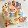 Rata, Buey, Tigre, Conejo, Dragón, Serpiente, Caballo, Oveja, Mono, Gallo, Perro y Cerdo 12 Adornos de Decoración para Pastel de Cumpleaños del Zodíaco Adorno para Postre