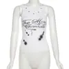 2025 Nuevo Estilo de Verano Estilo Punk Americano Delgado Calle Estampado Moda Chaleco sin Mangas Top Versátil Y2K