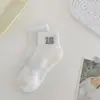 Nuevos Calcetines para Mujer de Bordado Digital Tendencia Primavera/Verano 2025 Estilo Coreano Simples Transpirables Calcetines Tipo Barco Calcetines Finos para Mujer