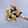 Té de Rosa Simulada Brote de Rosa Novia Sosteniendo Rosa en la Mano Boda Hogar Colocación Paquete Simulado de Brotes de Rosa Flor Falsa