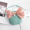 Qiu Nan saco de palha das crianças moda coreana novo saco mensageiro decoração ao ar livre bonito saco dos desenhos animados atacado