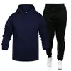 Conjunto Deportivo Casual de Patchwork para Hombre Otoño e Invierno Moda Callejera Ropa Deportiva para Fitness Conjunto de Sudadera con Capucha Traje Casual