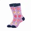 Nuevos Calcetines de Moda Temáticos del Día de San Valentín Transfronterizos en Nombre del Amor, Calcetines Casuales de Dibujos Animados de Comercio Exterior, Calcetines de Algodón de Media Caña Dopamina