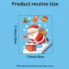Pegatinas electrostáticas navideñas de Papá Noel con múltiples diseños, sin pegamento, no dañan el vidrio, para decoración de ventana de sala de estar