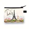 Nuevo Monedero Estilo Ins Torre Eiffel Bolsa Pequeña de Almacenamiento Mini para Estudiante Portatarjetas Pequeño Cartera Pequeña