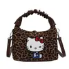 Monedero Infantil Estampado de Leopardo Lindo Moño Dibujos Animados Mini Cuadros Retro Otoño Invierno Nuevo Bolso Cruzado para Niñas Moderno