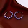 Brincos Argola Zircônia Rombos Agulha de Prata Moda Luxo Leve Brincos de Alta Qualidade Nicho Simples Tendência Atacado