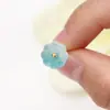 Novo Estilo Chinês Flor de Lótus de Vidro Base Grampo de Cabelo Hanfu Pulseira Colar Contas Feito à Mão DIY Pingente Acessórios
