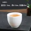 Xícara de chá kung fu de porcelana branca de alta qualidade Dehua, xícara de degustação branco-marfim, xícara de mestre de cerâmica branca pura para uso doméstico, xícara de água com alça, xícara de chá