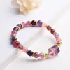 Pulsera de Pulsera con Cuentas de Cristal Amatista Cristal Negro Cristal Super Siete Nueva Marea Nacional Pulsera de Alto Sentido Nicho Joyería de Regalo