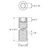 Tornillo de cabeza hexagonal de acero inoxidable 304 con extremo plano y cabeza plana DIN913, tornillo sin cabeza, M3-M10