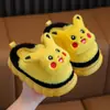 Pantuflas de Algodón para Niños y Niñas Invierno Hogar Lindos Dibujos Animados Cálidos Antideslizantes Interior y Exterior Zapatos de Algodón para Bebé Zapatos Familiares Invierno
