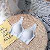 Transmisión en Vivo Hielo Músculo Enfriamiento Ropa Interior Femenina Una Pieza Sin Costuras Jersey Chaleco Sujetador Sujetador Delgado Color Sólido Verano