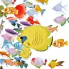 50 peixes coloridos adesivos PET transparentes graffiti criativo mala diário adesivos para copo de água transfronteiriça