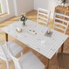 Toalha de mesa de vidro macio com impressão digital, tapete de mesa de PVC, tapete de mesa à prova d'água e de óleo, toalha de mesa, tapete xadrez ins, uma geração de cabelo