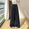 Pantalones Anchos de Lino de Seda Hielo Blancos para Mujer 2026 Verano Nuevos Sueltos Casuales Ligeros Transpirables