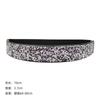 Cinturón ancho elástico de diamantes de imitación brillantes con incrustaciones de diamantes completos, cinturón elástico de moda de cristal para mujer que combina con todo