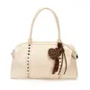 Bolsa casual de outono de grande capacidade para mulheres, novo modelo 2026, bolsa transversal leve e simples, bolsa tote texturizada para o dia a dia