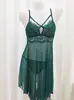 Camisón de encaje sexy estilo europeo y americano transfronterizo, malla transparente, diseño puro y seductor, lencería sin retirada, nuevo estilo para mujer 8013