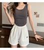 Popular estilo coreano quente menina algodão sling beleza colete traseiro uma peça peito almofada envolto peito cor sólida exterior desgaste inferior superior
