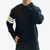 Popular Transfronterizo Talla Europea Talla Grande Tejido de Tres Rayas Botones en el Puño Estilo Tb Negocios Moderno Venta al por Mayor de Fábrica