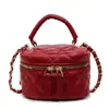 Versión Coreana 2025 Color Sólido Bordado Acolchado Bolso de Cadena Estilo Chanel Versátil Hombro Cruzado Moda Femenina Elegante Bolso Pequeño