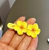 Colorido Clip de Pico de Pato Ondulado Ovalado de Plumeria para Niños Primavera y Verano Nuevo Pasador para el Cabello Estilísticamente Roto Adorable Multicolor Pasador para el Cabello de Mujer