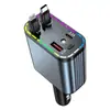 Cargador de Coche Retráctil Cuatro en Uno Encendedor de Cigarrillos Carga Súper Rápida para Coche Techo de Atmósfera RGB Cielo Estrellado con Cable Retráctil