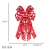 Suministros para Decoración Navideña Accesorios Lazo Rojo Decoración de Ambiente para Árbol de Navidad Colgante de Lazo de Arpillera Adornos Colgantes