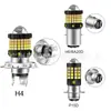 Venta Caliente Transfronteriza de Alta Luminosidad para Coche y Motocicleta Faro LED Blanco y Amarillo Dos Colores H4 H6 Ba20D Luz Alta y Baja 12-80V
