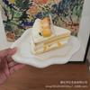Ins Adereços de foto de celebridade da internet bandeja de armazenamento de joias bandeja de exibição bandeja de prata galvanizada ornamentos de joias de cerâmica de luxo leve