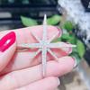 Haoquan joyería con estrellas arroz nuevo suéter cárdigan moda broche circonita coreana corsage hebilla de chal para hombres y mujeres