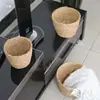 Nuevo Estilo Nórdico Cubierta de Maceta Tejida con Paja Cubierta de Maceta para Plantas Verdes de Sala de Estar Dormitorio Cubo de Abrazos de Celebridad de Internet Cesta Tejida
