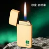 Nuevo encendedor inflable creativo con llama abierta, cuerpo ultradelgado, trébol de cuatro hojas de la suerte, regalo personalizado, venta al por mayor desde el fabricante