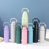 Taza Térmica Portátil para Coche de Acero Inoxidable 304 de Gran Capacidad, Aislada para Frío y Calor, con Asa, Taza Térmica de Color Sólido para Beber Directamente