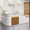 Mostrador de caja recepción barra mostrador de pago mesa tienda esquina curva pequeña salón de belleza tienda de conveniencia mesa de tienda