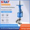 Válvula de descarga pneumática tipo exposição FL641F-16P fundo de reator recipiente aço inoxidável 304 com operação por volante