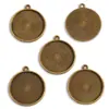 Accesorios para Joyería de Aleación DIY Diámetro Interior de 20 mm Piedra del Tiempo Base Redonda Colgante Decorativo para Collar C104