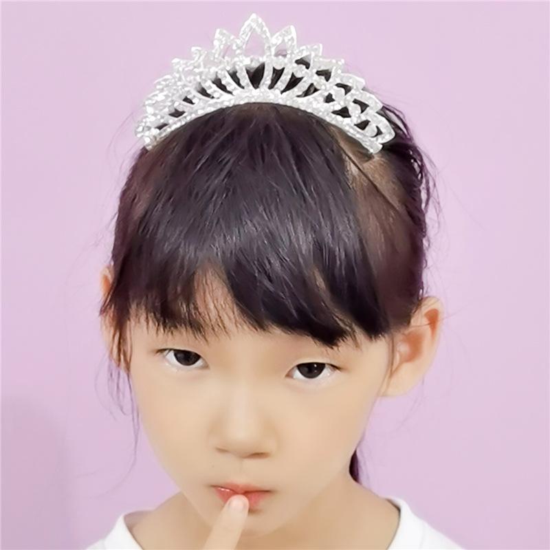 韩版儿童皇冠饰品影楼婚庆头饰水钻发梳发饰表演珍